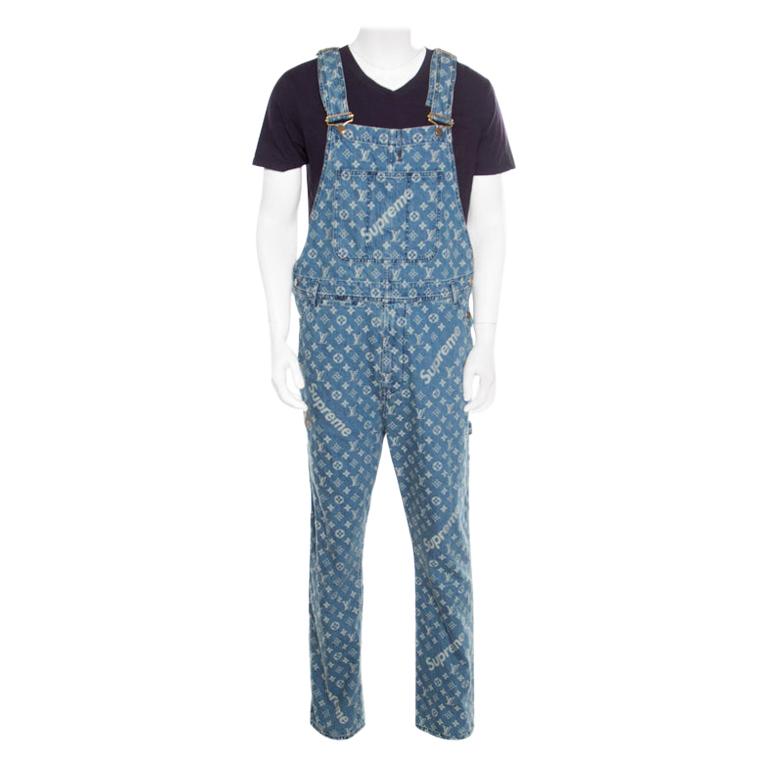 Louis Vuitton x Supreme Jacquard Denim Overalls - Blue, 13 Rise Outerwear,  Clothing - LOUSU20394