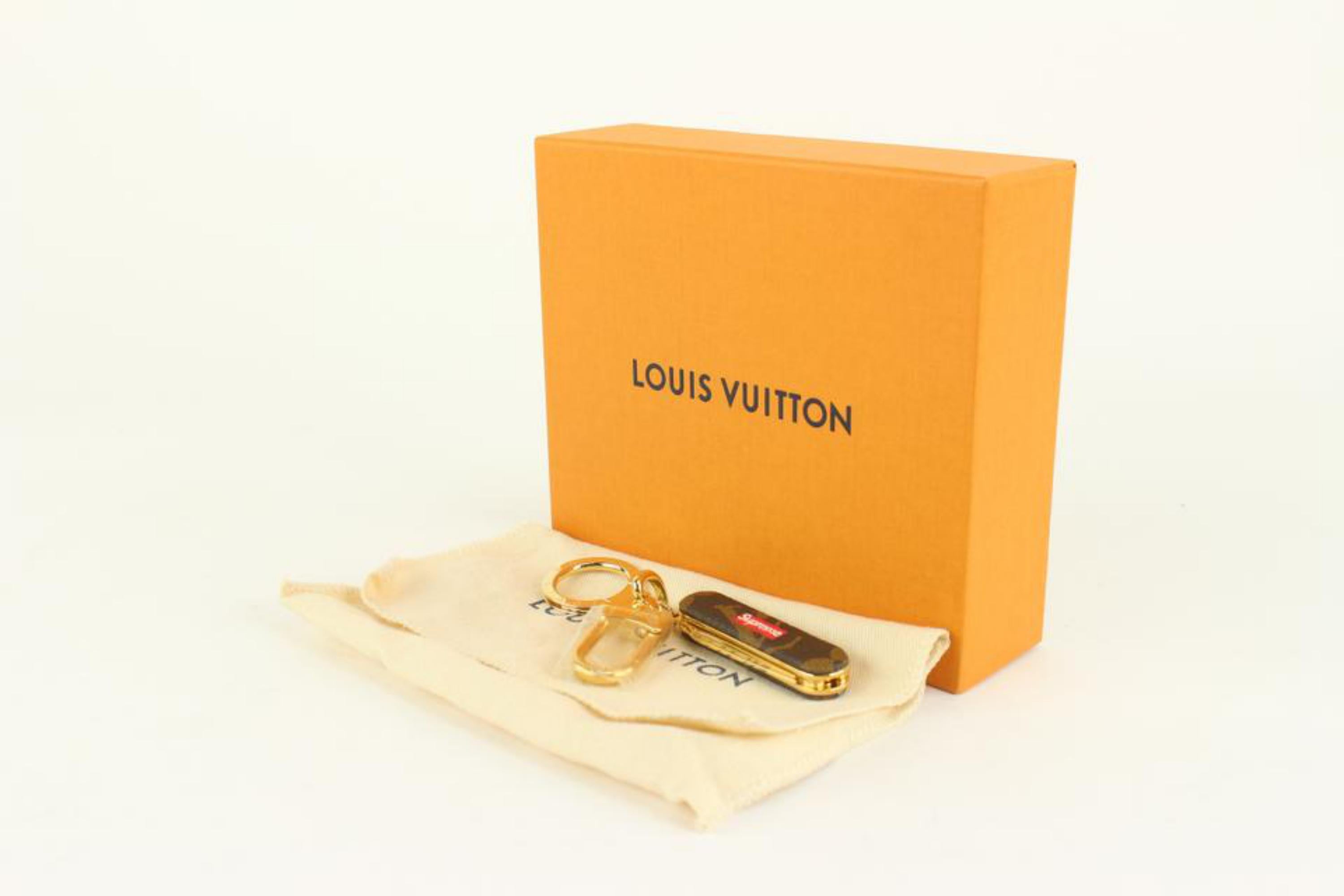 Louis Vuitton x Supreme LV x Supreme City Game Monogram Pocket Knife Keychain Ba 4