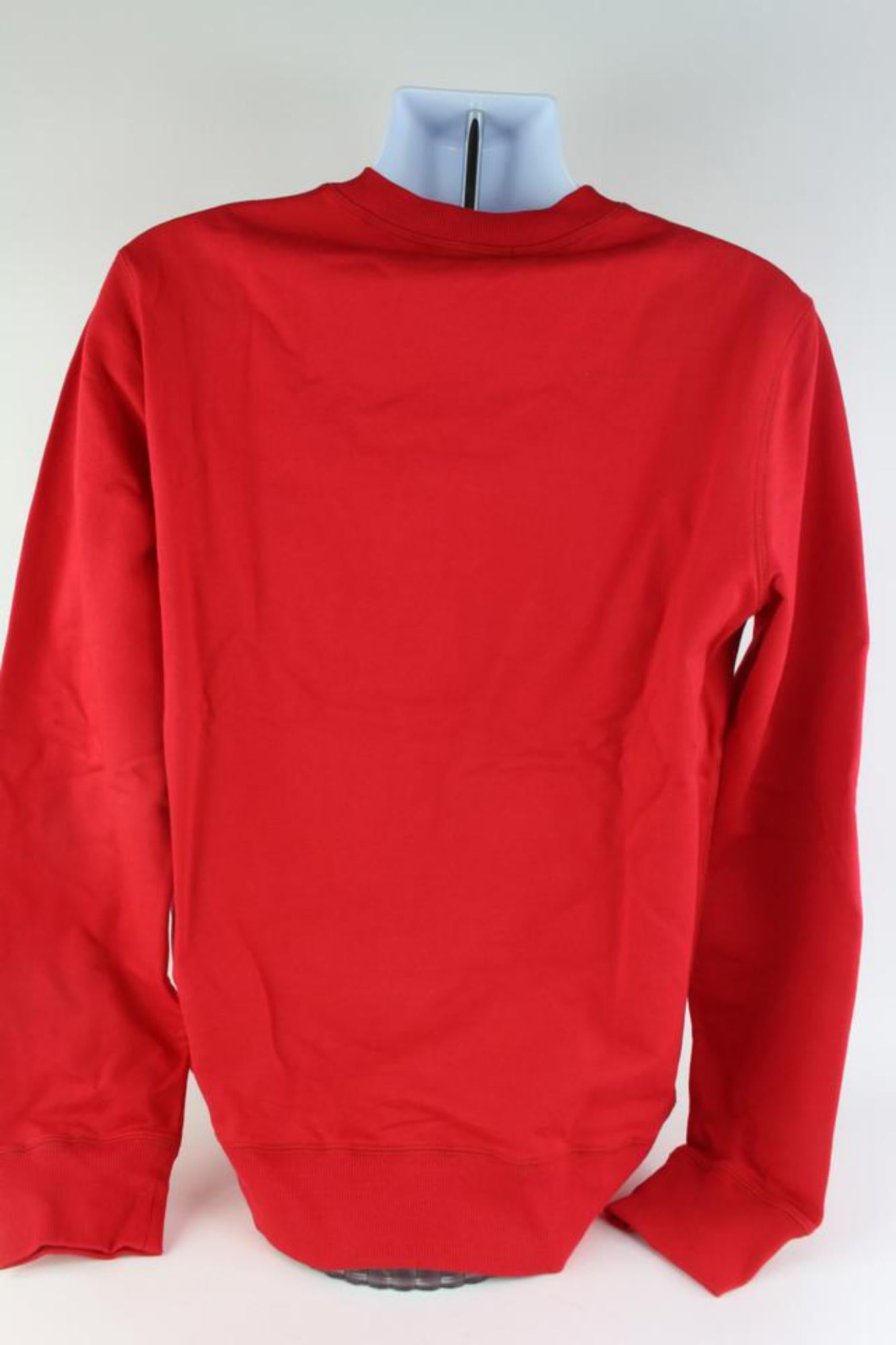 Louis Vuitton x Supreme LV x Supreme New Men's Large Red Monogram Arc Logo Crewn 2