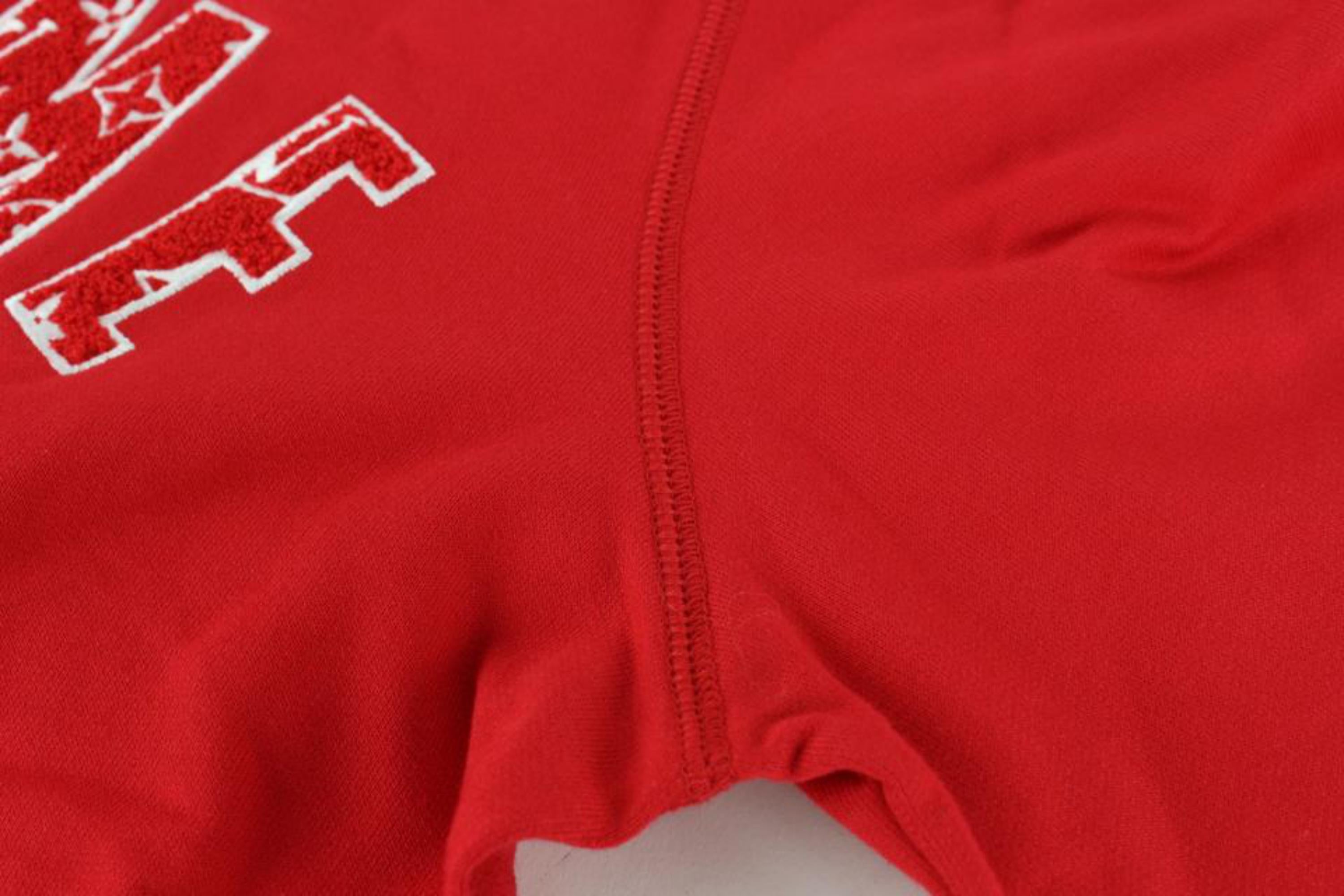 Louis Vuitton x Supreme LV x Supreme New Men's Large Red Monogram Arc Logo  Sweat