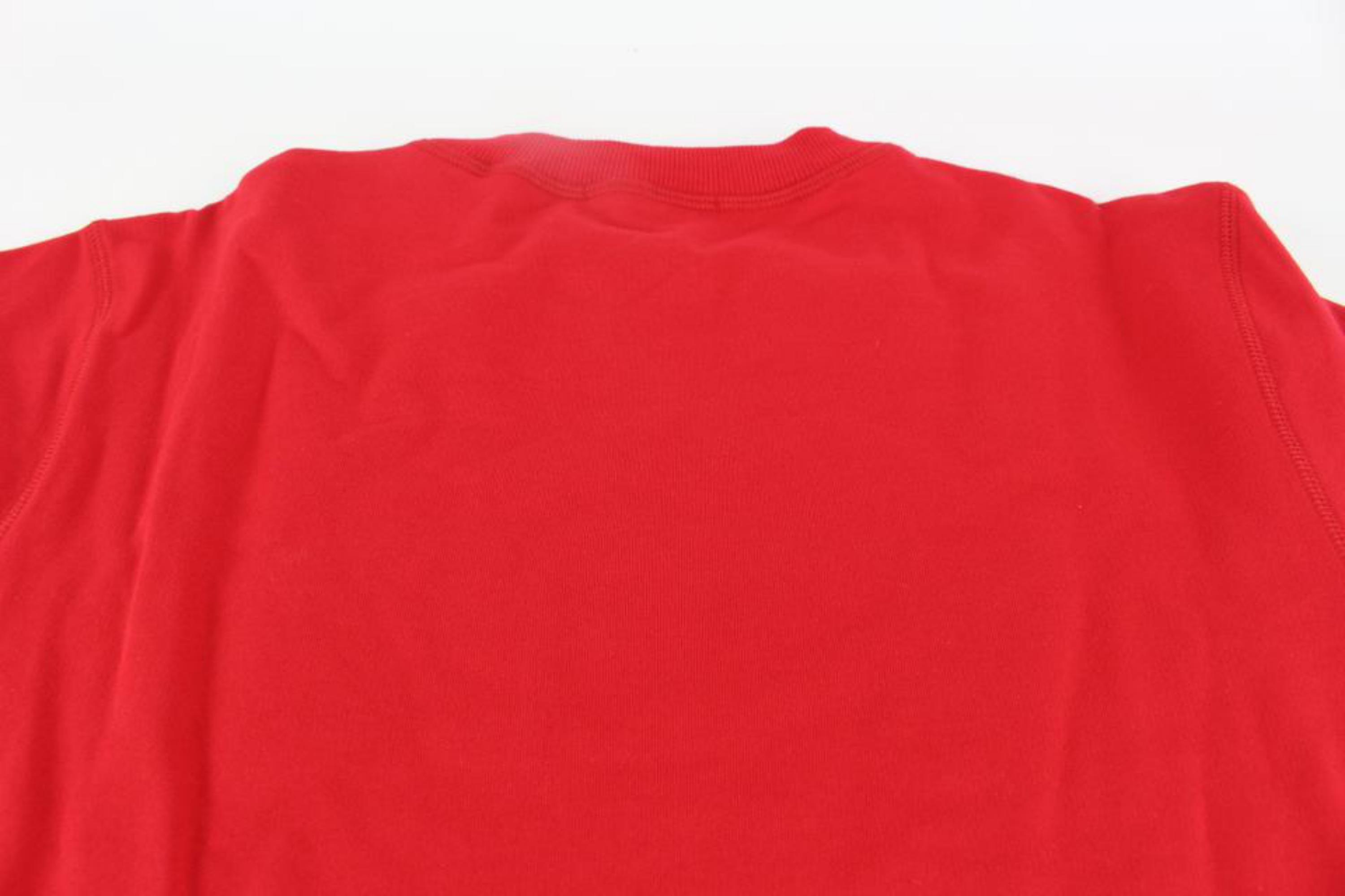 Louis Vuitton x Supreme LV x Supreme New Men's Large Red Monogram Arc Logo Sweat For Sale 4