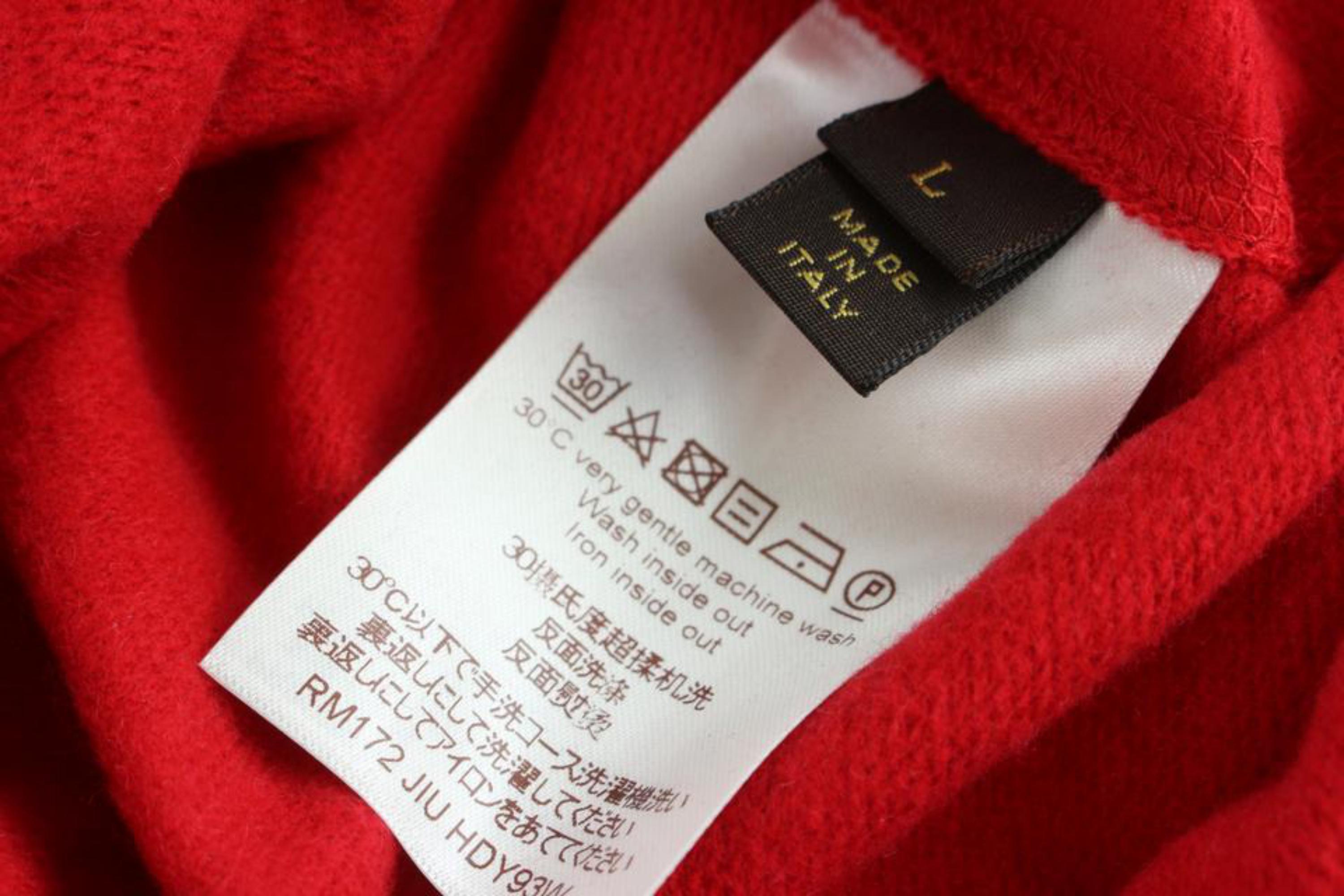 Louis Vuitton x Supreme LV x Supreme New Men's Large Red Monogram Arc Logo Sweat For Sale 5