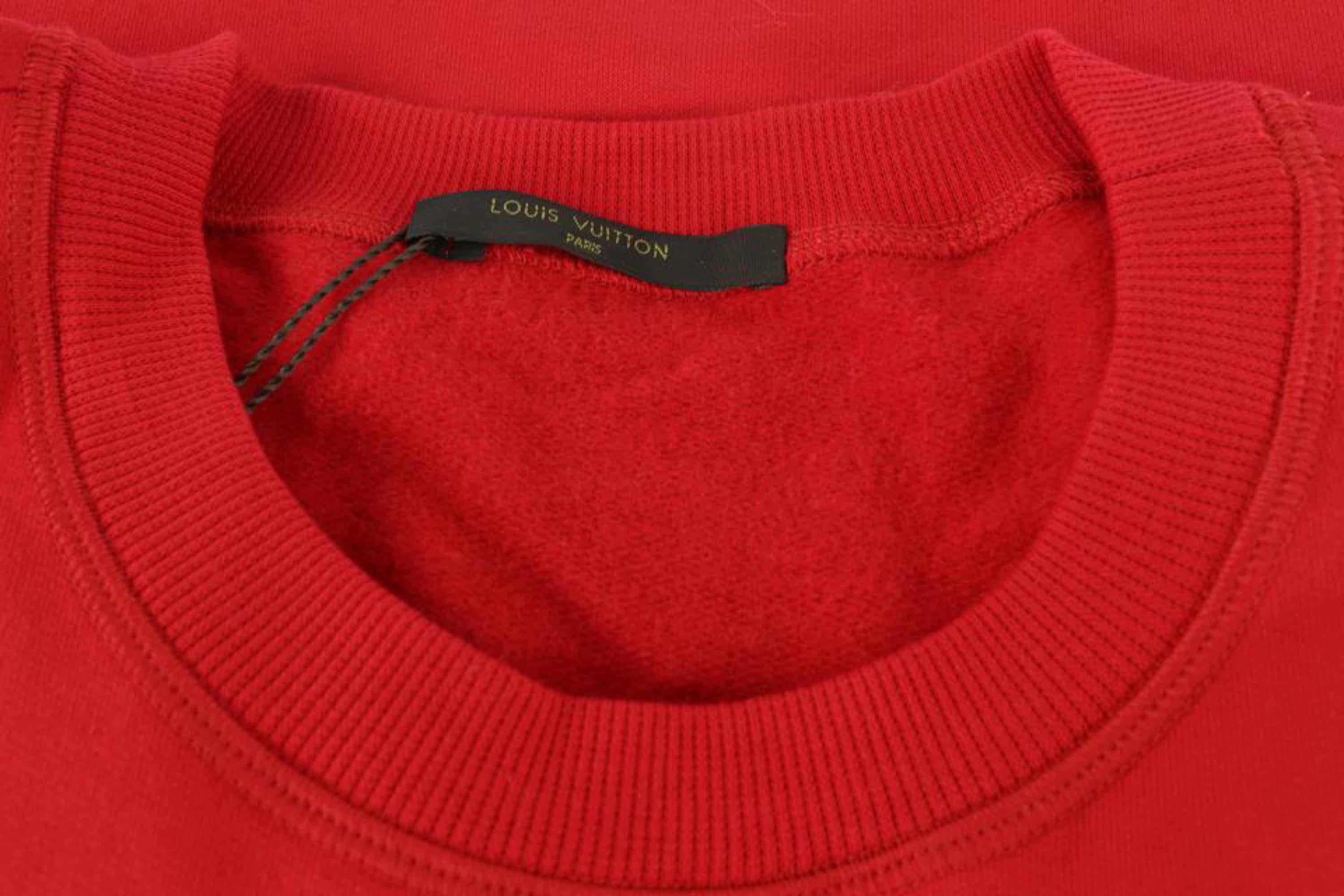 Louis Vuitton x Supreme LV x Supreme New Men's Large Red Monogram Arc Logo Sweat For Sale 6
