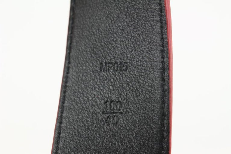 X Supreme Ultra Rare Red 100/40 Monogram Initiales Belt