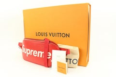 Louis Vuitton x Supreme LV X Supreme Red Epi Bumbag 3lk310s