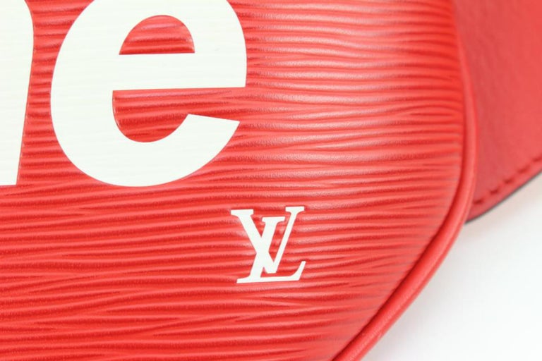 Louis Vuitton x Supreme Brand New LV x Supreme Red Epi Leather Danube  128lv54 For Sale at 1stDibs