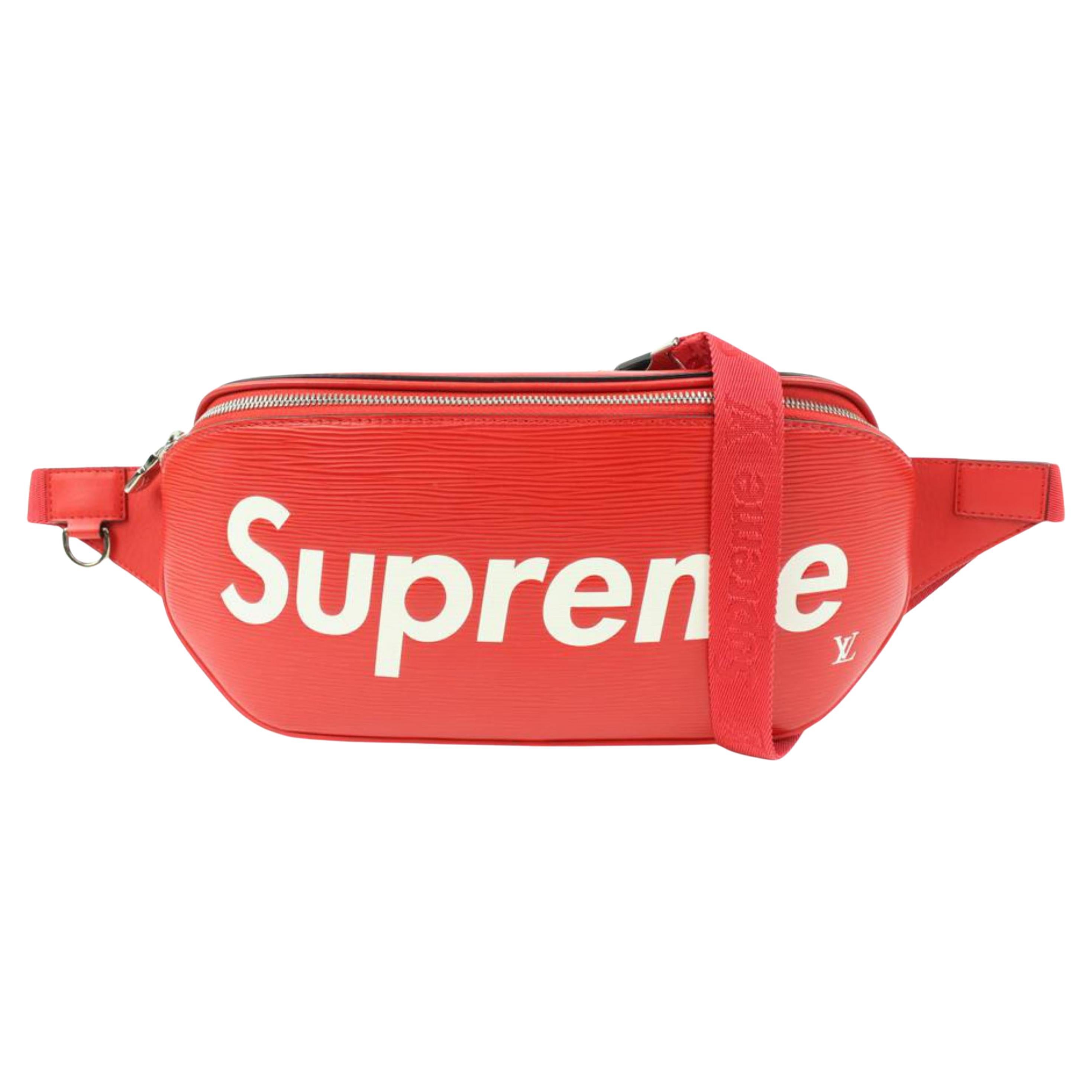 Louis Vuitton x Supreme LV X Supreme Red Epi Bumbag 3lk310s