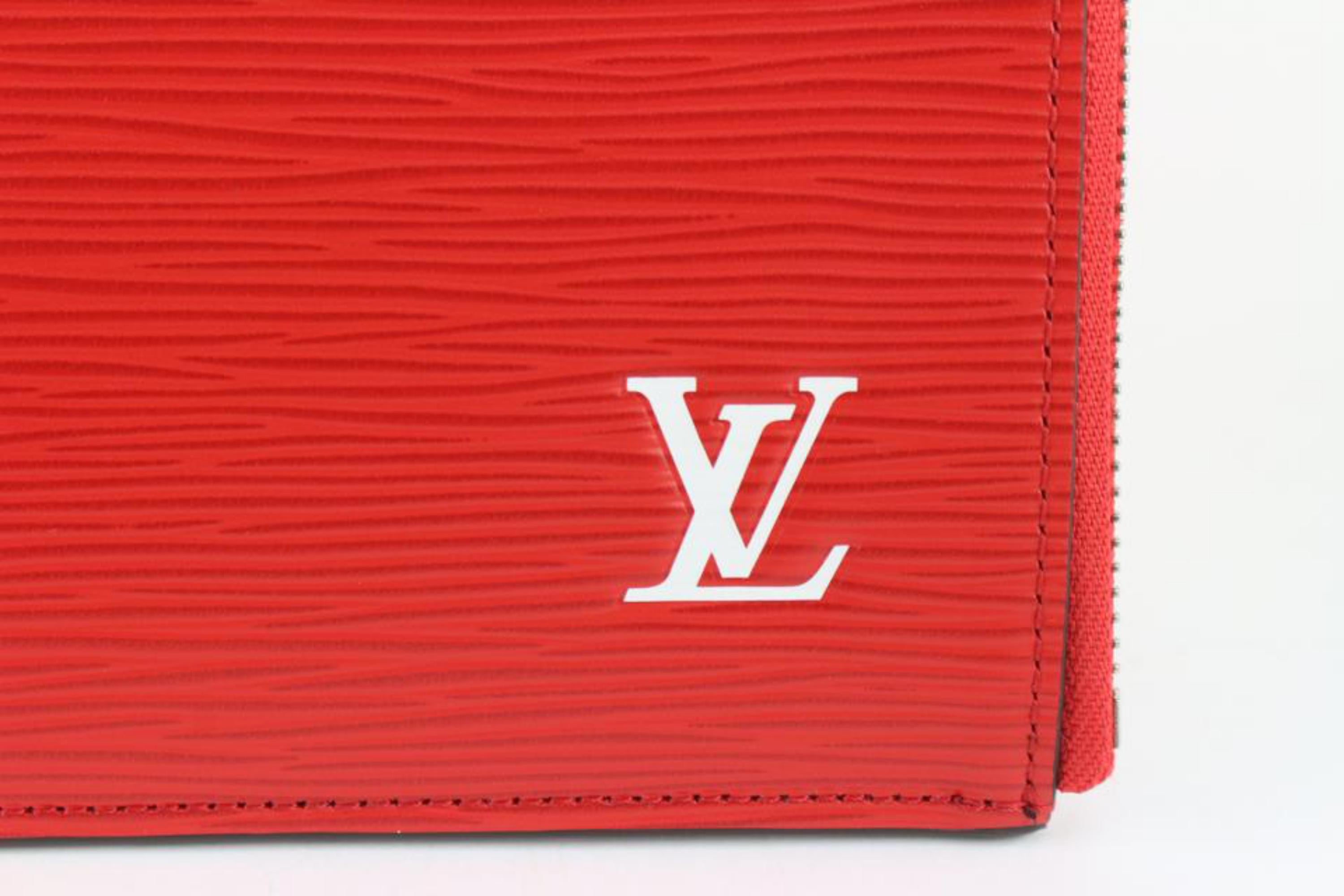 Louis Vuitton x Supreme LVx Supreme Red Epi Leather Pochette Jour GM Portfolio C For Sale 3