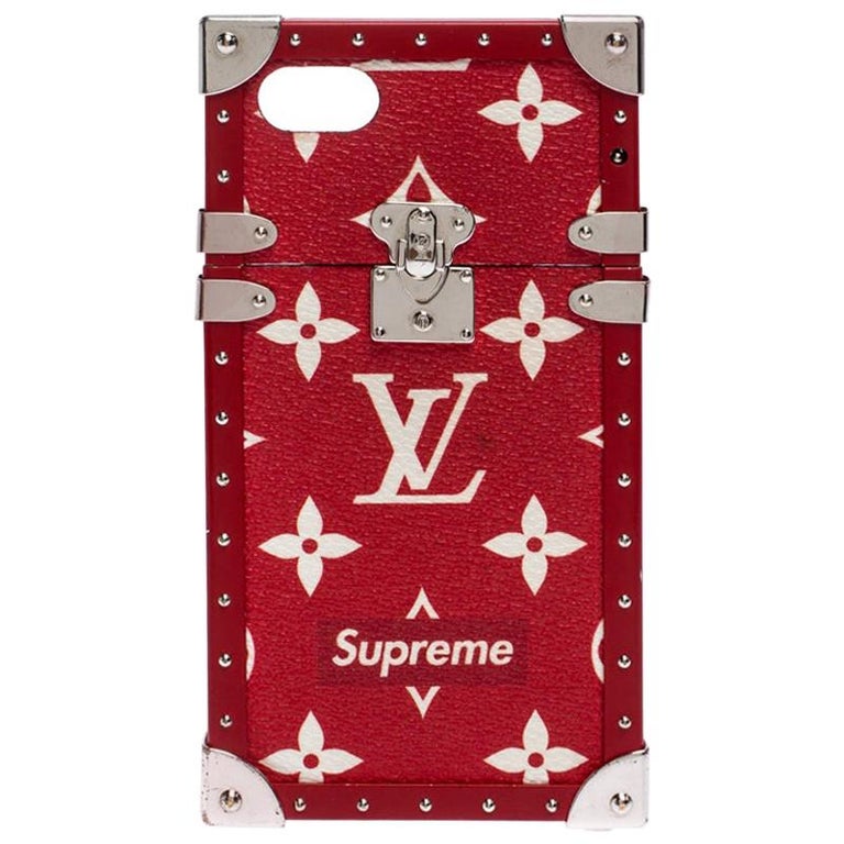 LOUIS VUITTON X SUPREME Monogram Eye-Trunk iPhone 7 Plus Case Red