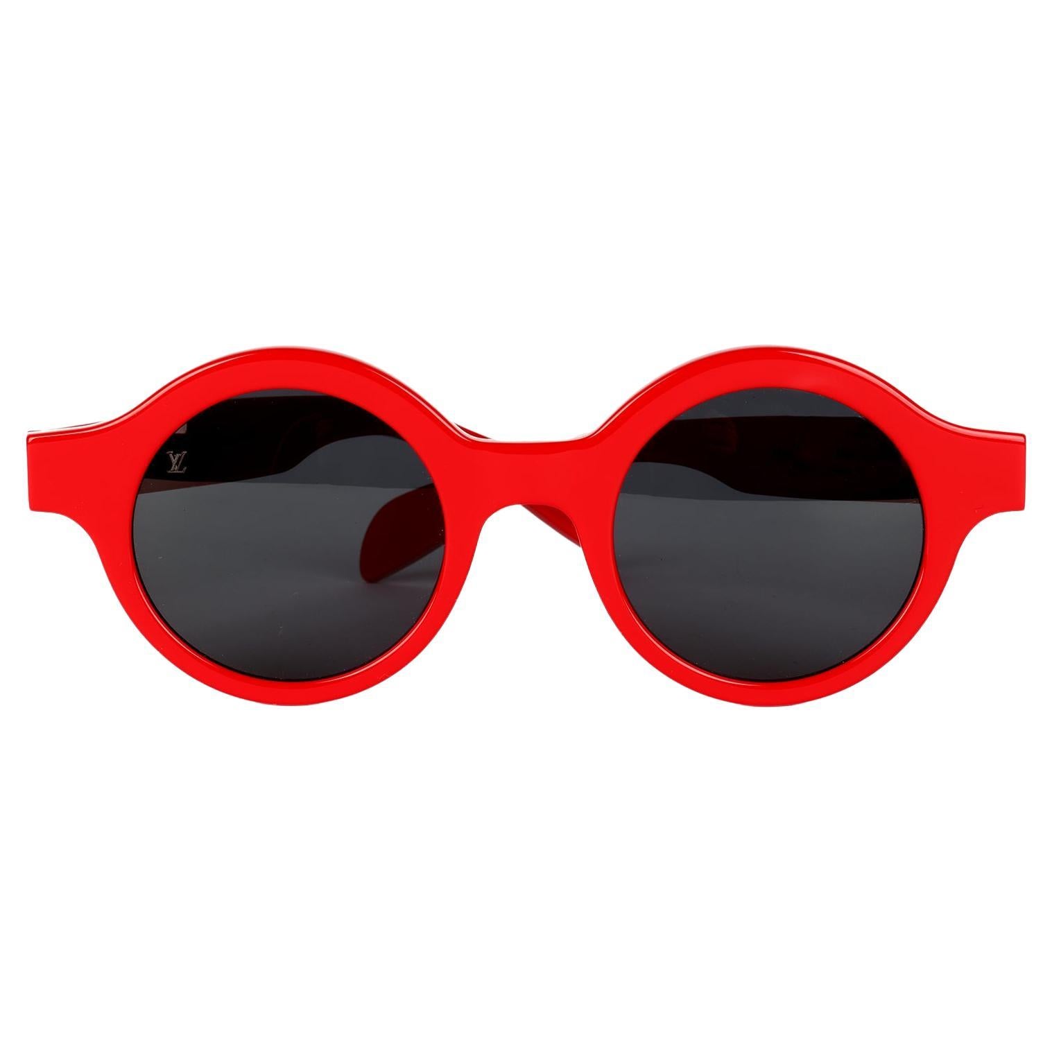 Louis Vuitton x Supreme Red Acetate Downtown Sunglasses