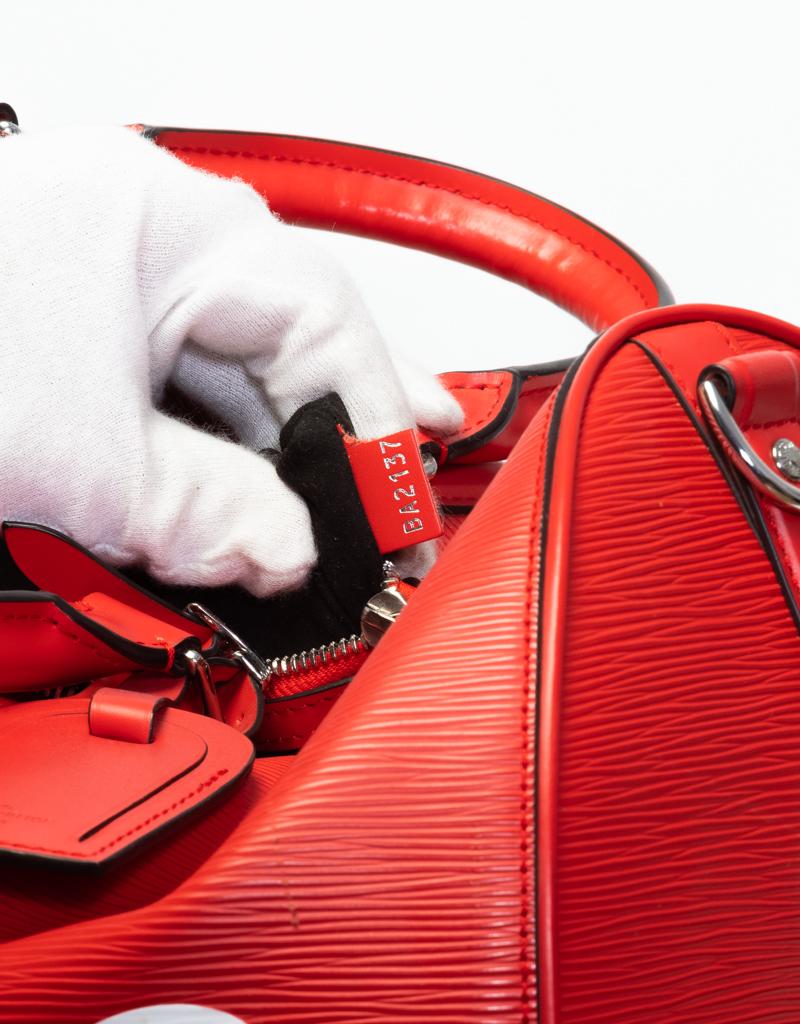Louis Vuitton X Supreme Bandouliere rouge Édition Limitée Duffle Keepall 45 Unisexe en vente