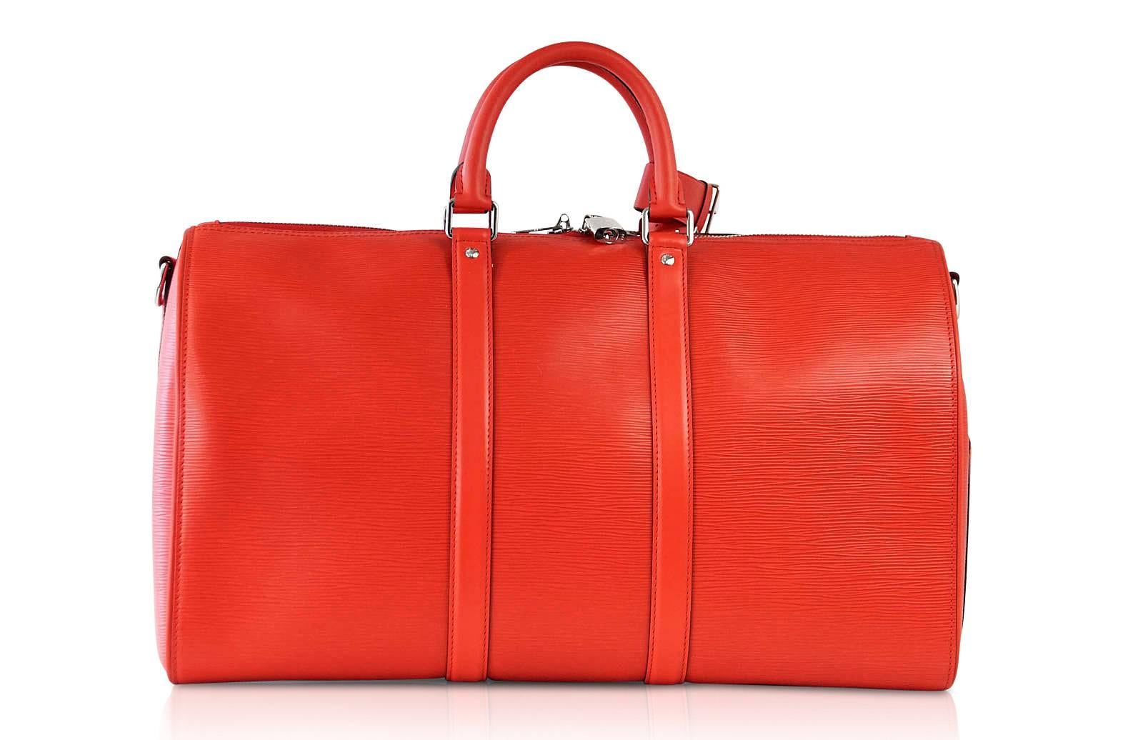 supreme duffle bag red leather