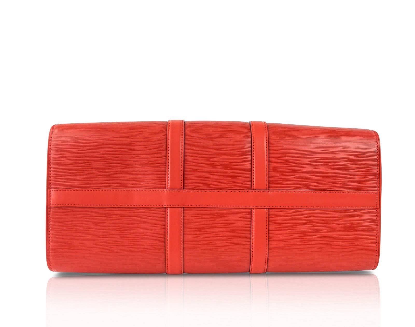 Louis Vuitton X Supreme Red Epi Keepall Bandouliere Duffle Bag 45 2