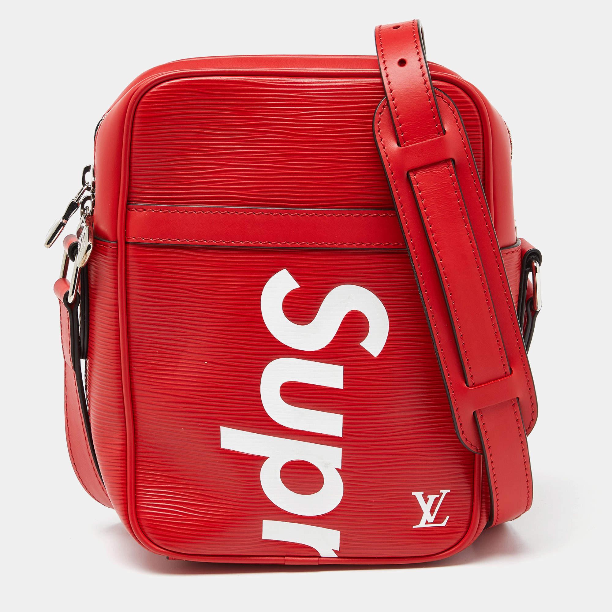 Louis Vuitton x Supreme Red Epi Leather Danube PM Bag 6