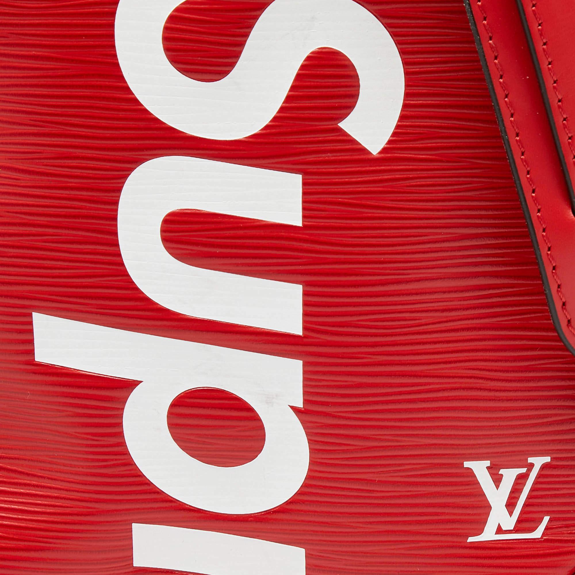 Louis Vuitton x Supreme Red Epi Leather Danube PM Bag 7