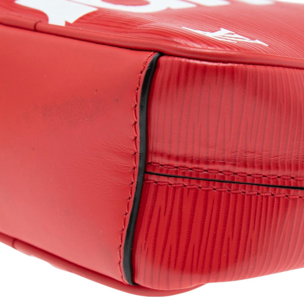 Louis Vuitton x Supreme Red Epi Leather Danube PM Bag In Good Condition In Dubai, Al Qouz 2