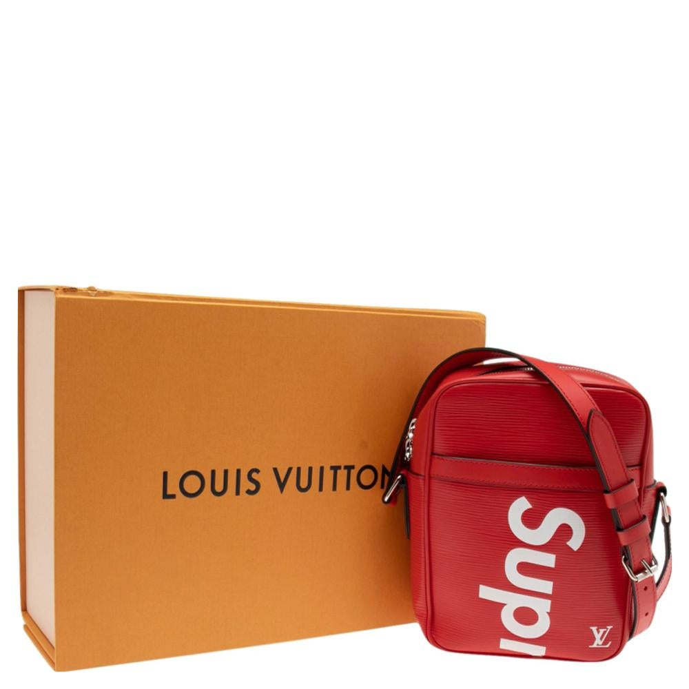 Women's Louis Vuitton x Supreme Red Epi Leather Danube PM Bag