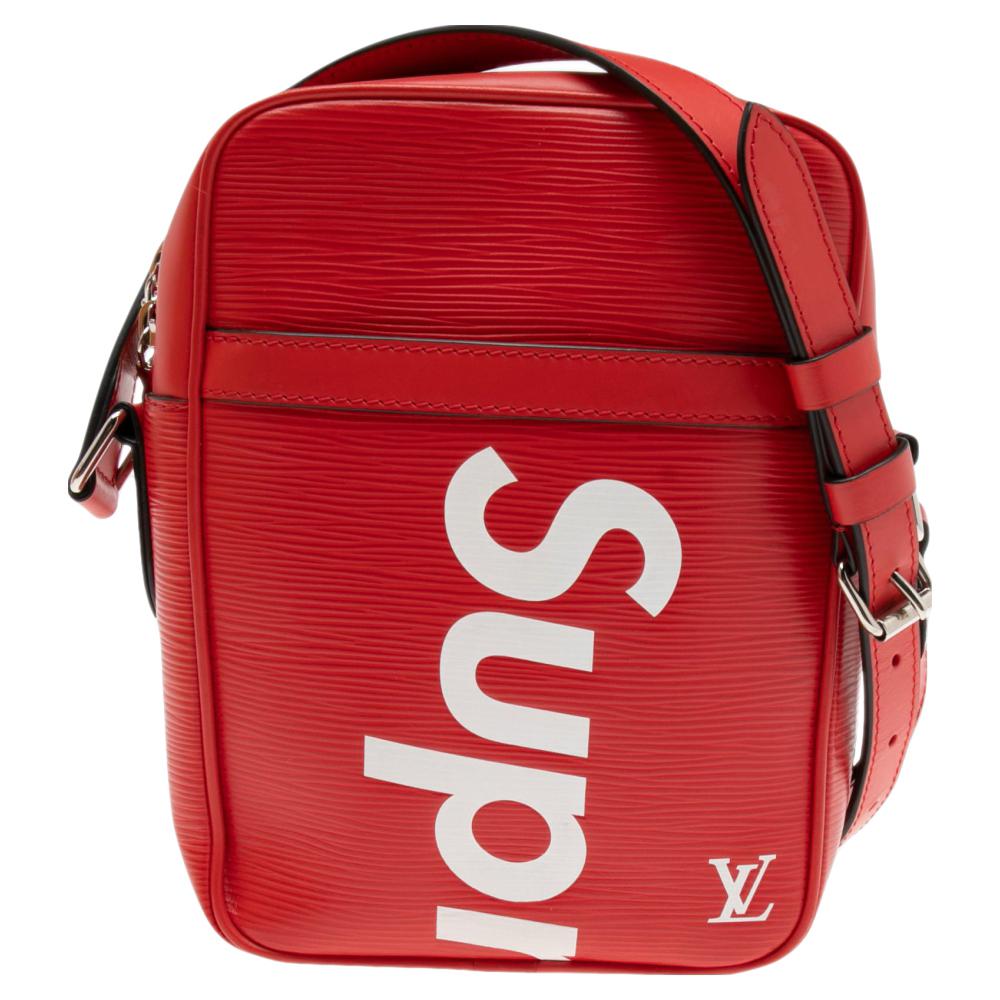 Louis Vuitton x Supreme Red Epi Leather Danube PM Bag 1