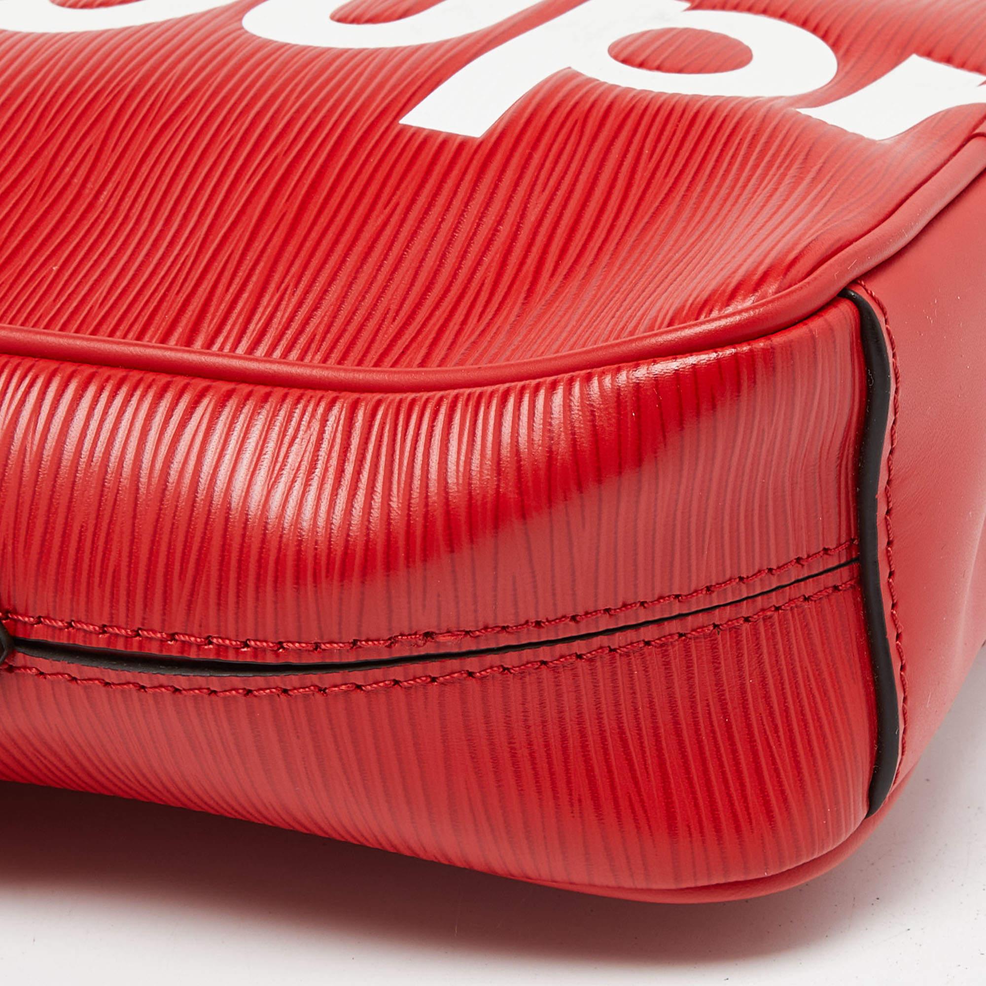 Louis Vuitton x Supreme Red Epi Leather Danube PM Bag 4