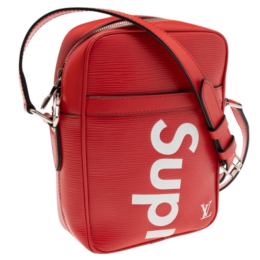 Louis Vuitton x Supreme Red Epi Leather Danube PM Bag 5