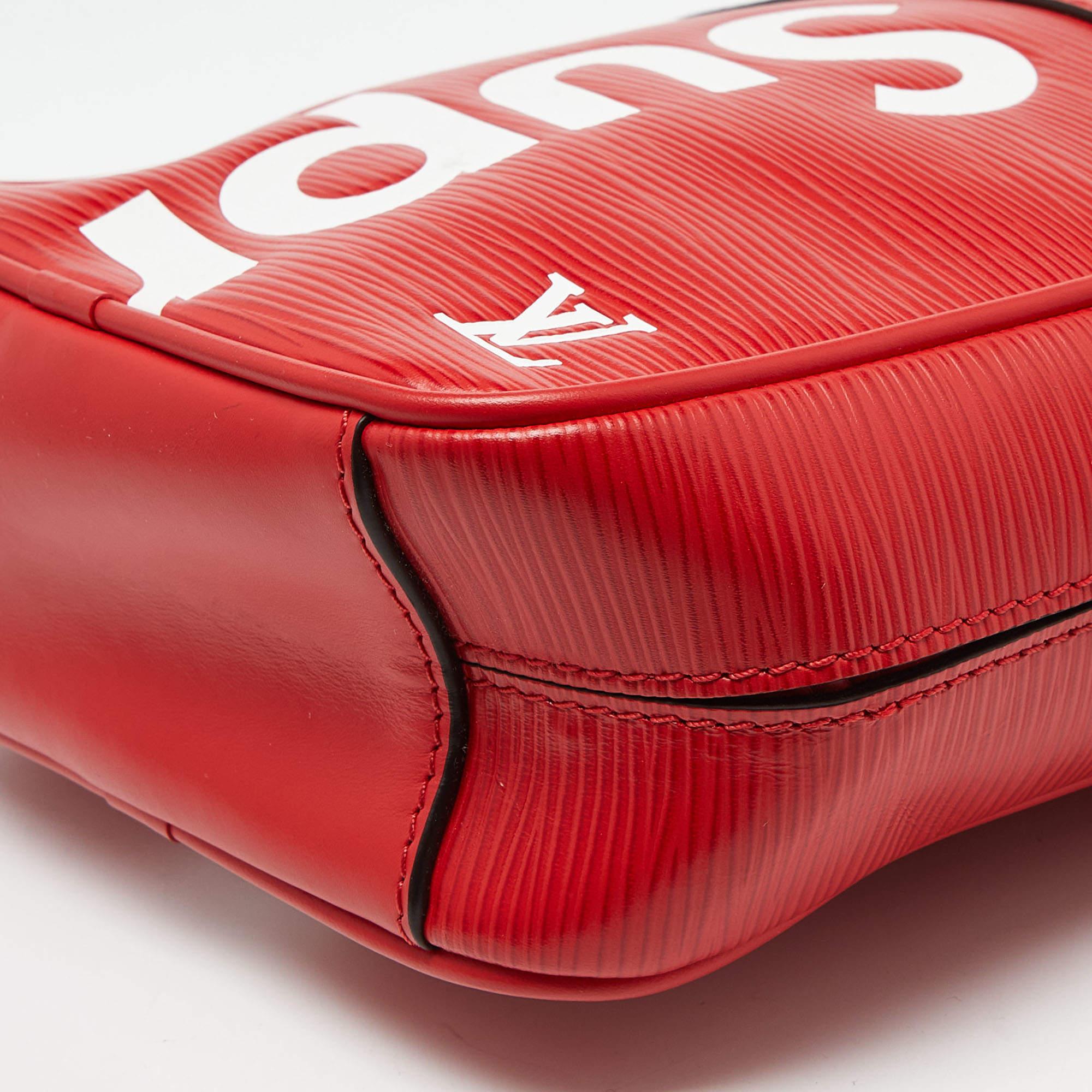 Louis Vuitton x Supreme Red Epi Leather Danube PM Bag 5