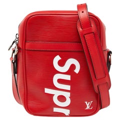 Louis Vuitton x Supreme Red Epi Leder-Tasche Danube PM aus Leder