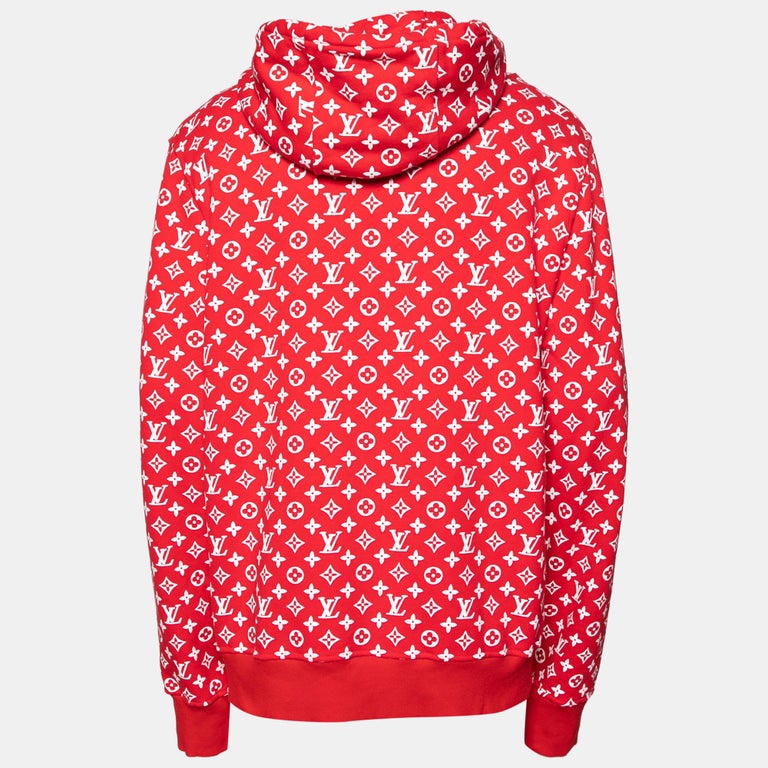 vuitton hoodie red