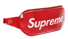 Louis Vuitton x Supreme Red White Epi Leather Bum Bag