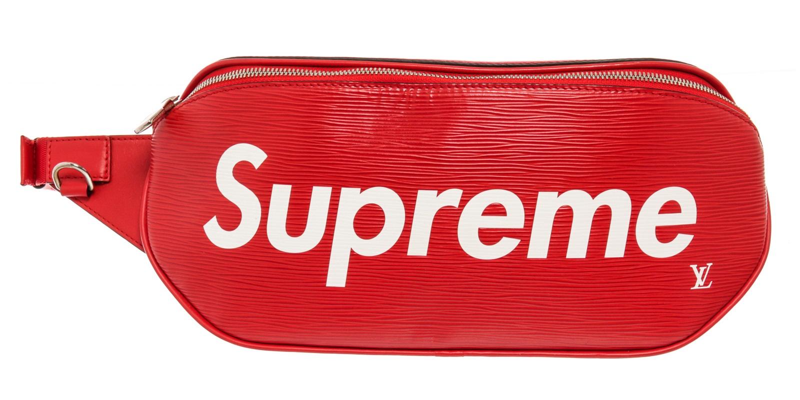 supreme leather waist bag