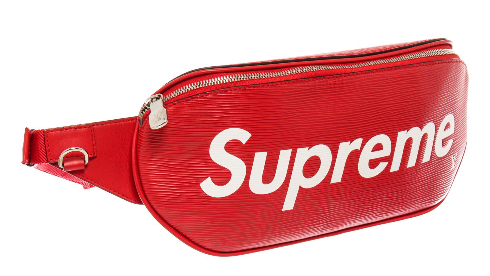 supreme waist bag leather