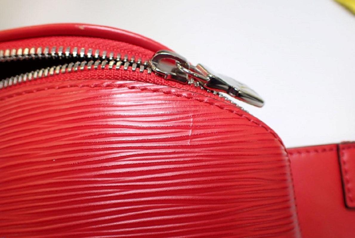 Louis Vuitton x Supreme Red White Epi Leather Bum Bag For Sale 1
