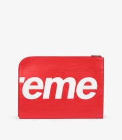 Louis Vuitton x Supreme Red & White Epi Leather Pochette Jour GM