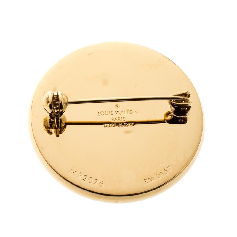 Louis Vuitton's collaboration with NYC streetwear brand, Supreme, was such a fresh merge that to this day, the designs from that line are sought-after. Some limited pieces were also created which includes these brooches. The gold-tone metal brooch
