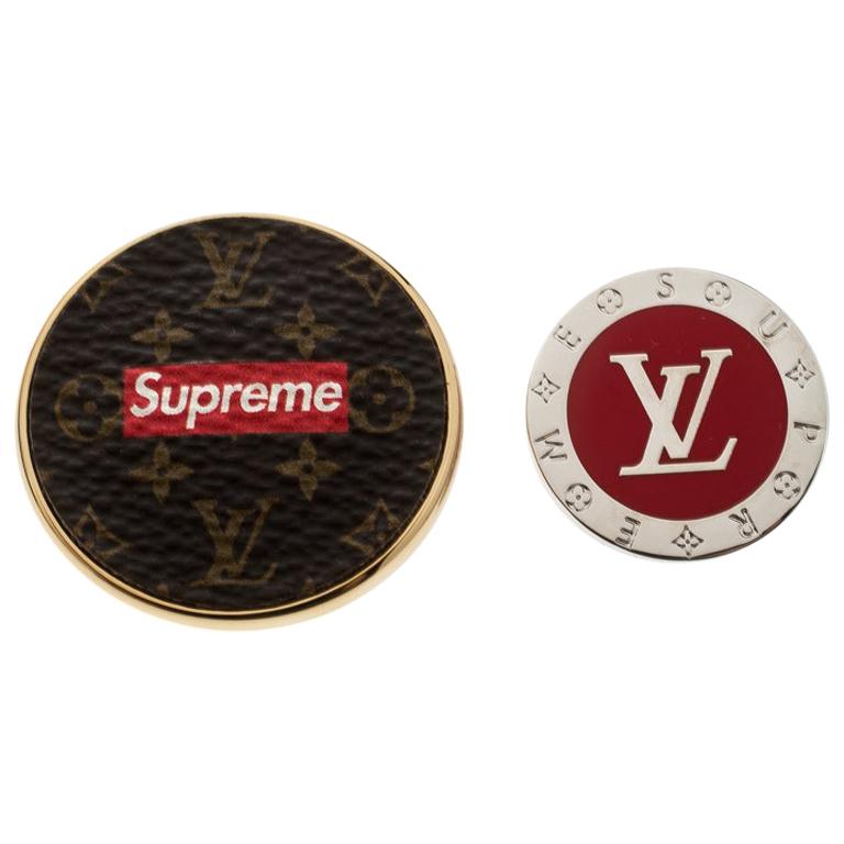 Louis Vuitton x Supreme Set of 2 Pin Brooch