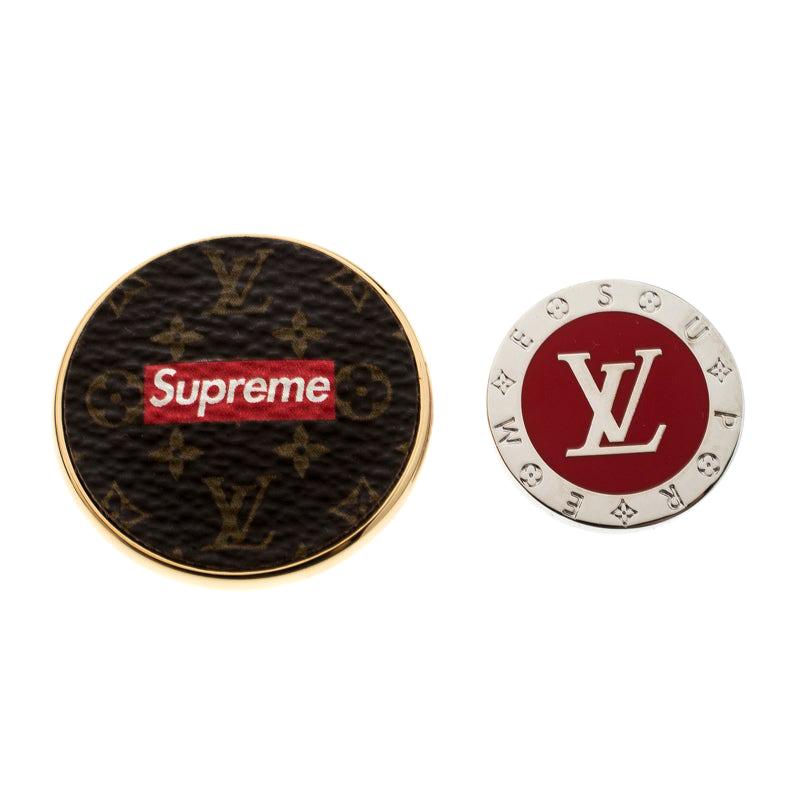 Louis Vuitton x Supreme Set of 2 Pin Brooch