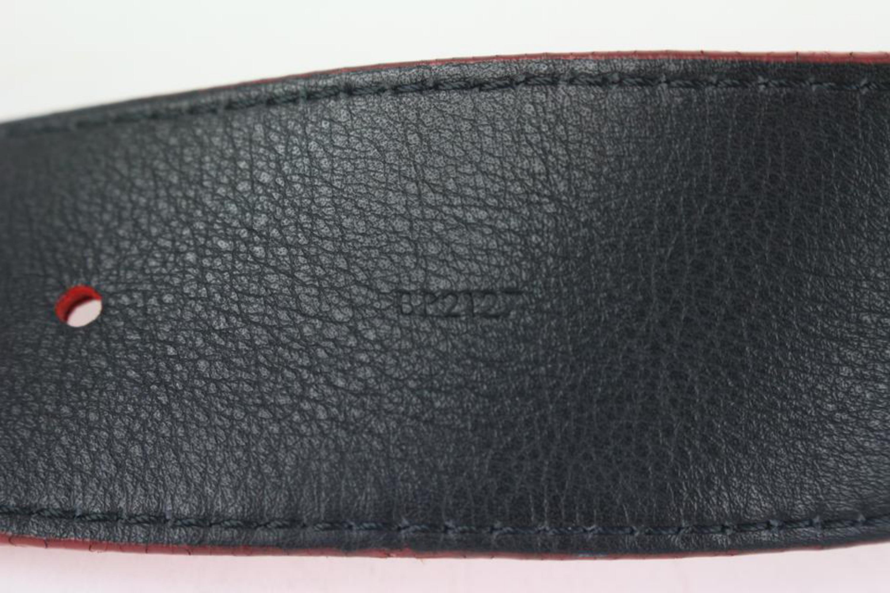 Louis Vuitton x Supreme Ultra Rare Red 100/40 Monogram Initiales Belt 118lv27 For Sale 3
