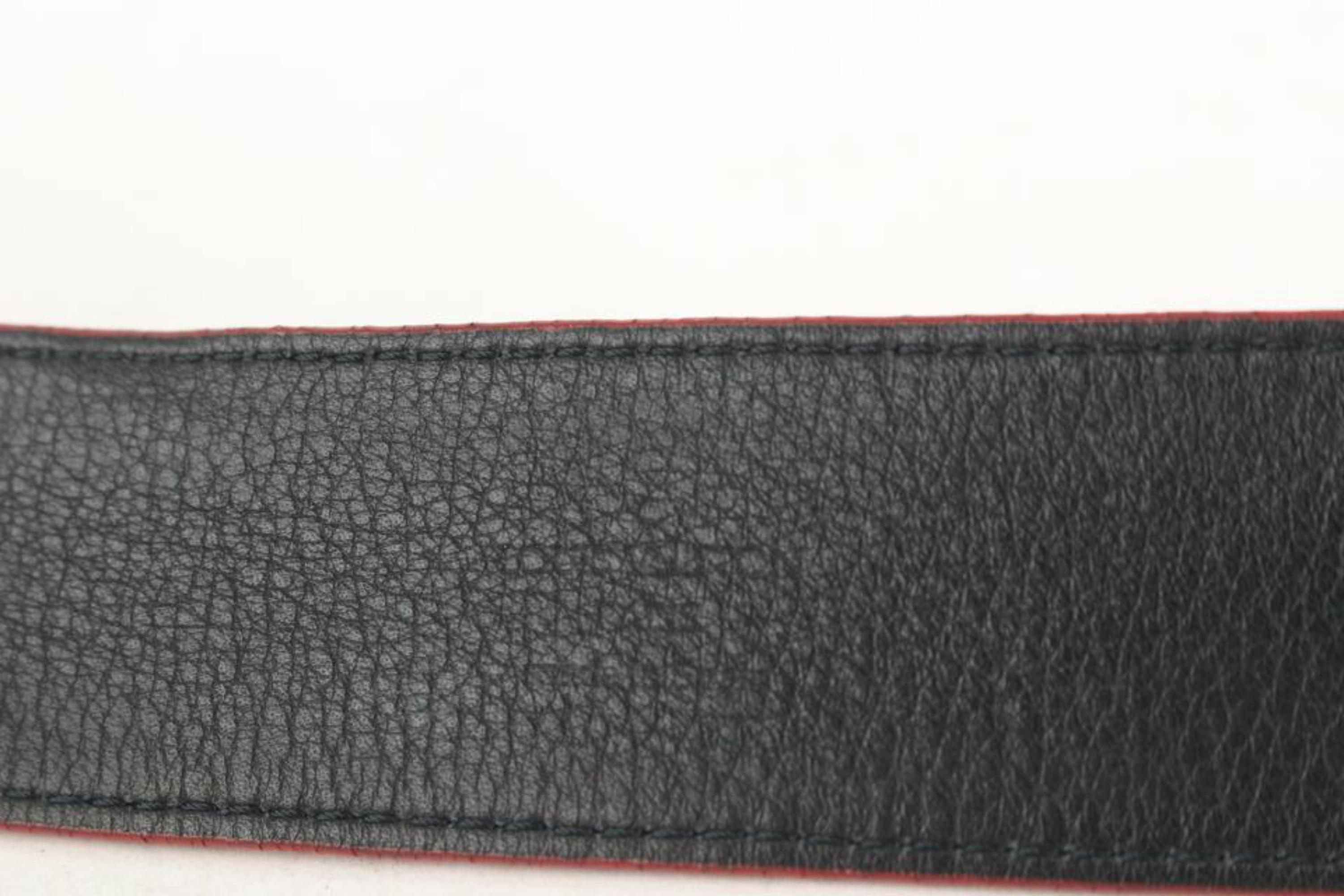Louis Vuitton x Supreme Ultra Rare Red 100/40 Monogram Initiales Belt 118lv27 For Sale 4