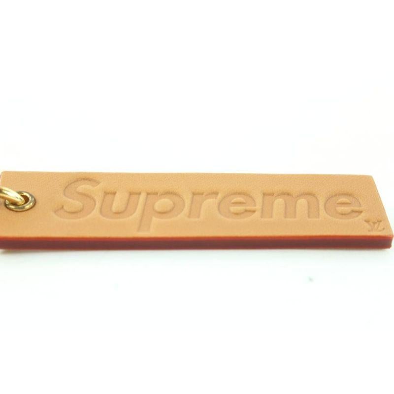 Louis Vuitton x Supreme Ultra Rare Supreme Box Logo Keychain Bag Charm 189lvs28 For Sale 4