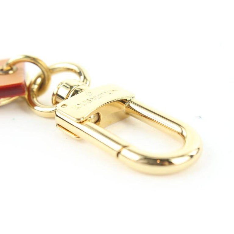 Louis Vuitton Supreme Logo Brown Leather Key Ring / Keychain Louis