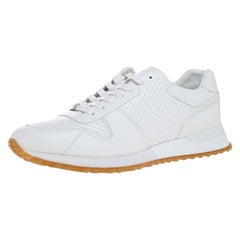 Louis Vuitton x Supreme White Leather Run Away Sneakers Size 43.5