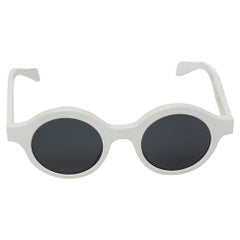 Louis Vuitton x Supreme White Z0991W Downtown Round Sunglasses