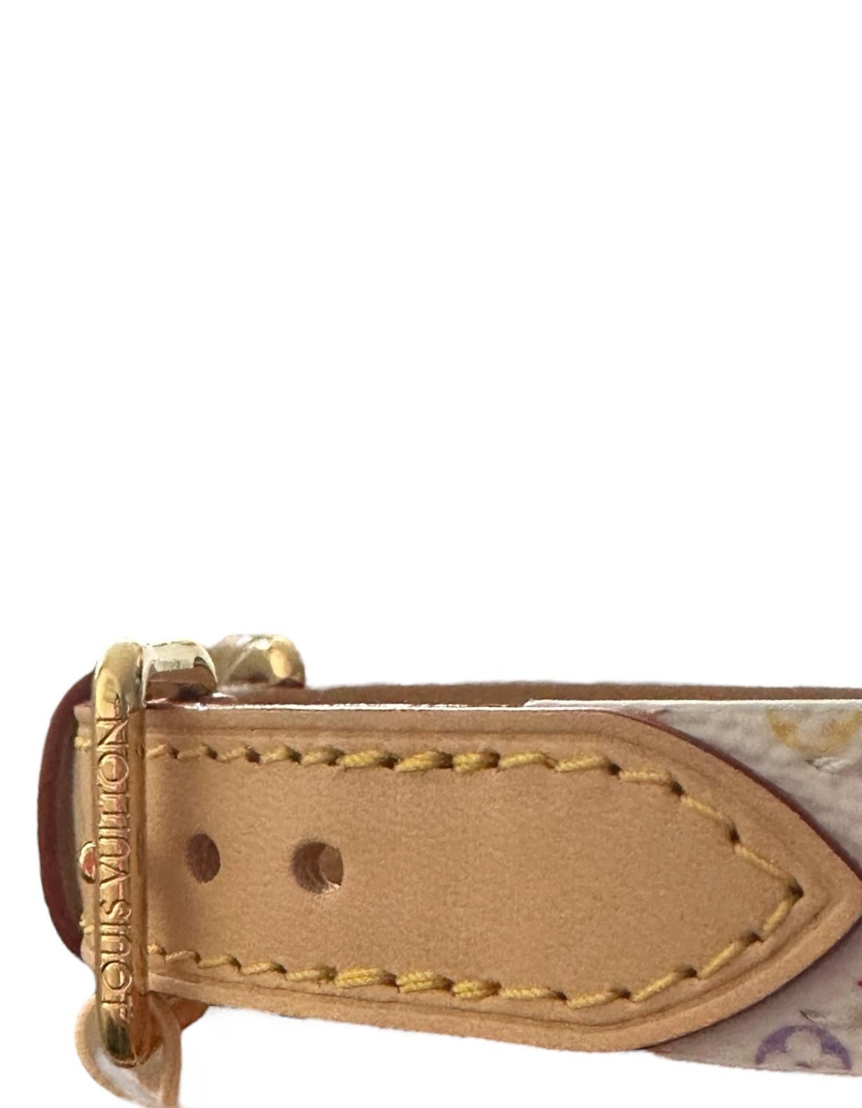 Louis Vuitton x Takashi 2025 Murakami Monogram Multicolor Dog Collar MM In New Condition In New York, NY