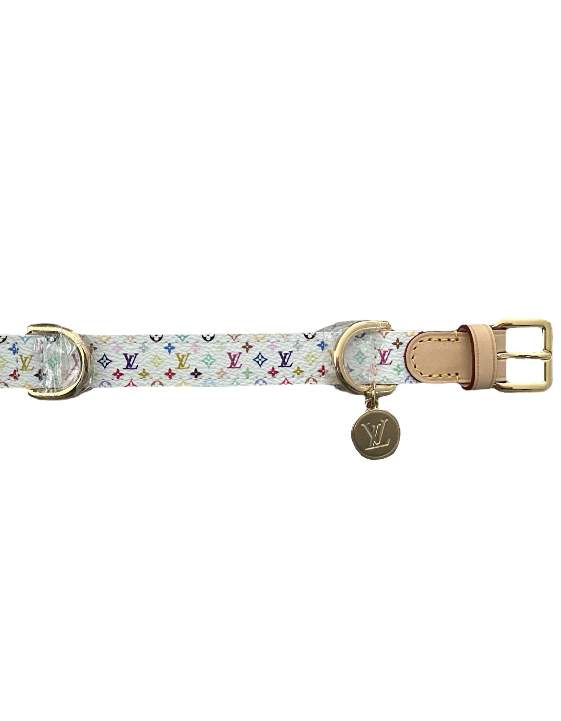 Women's or Men's Louis Vuitton x Takashi 2025 Murakami Monogram Multicolor Dog Collar MM