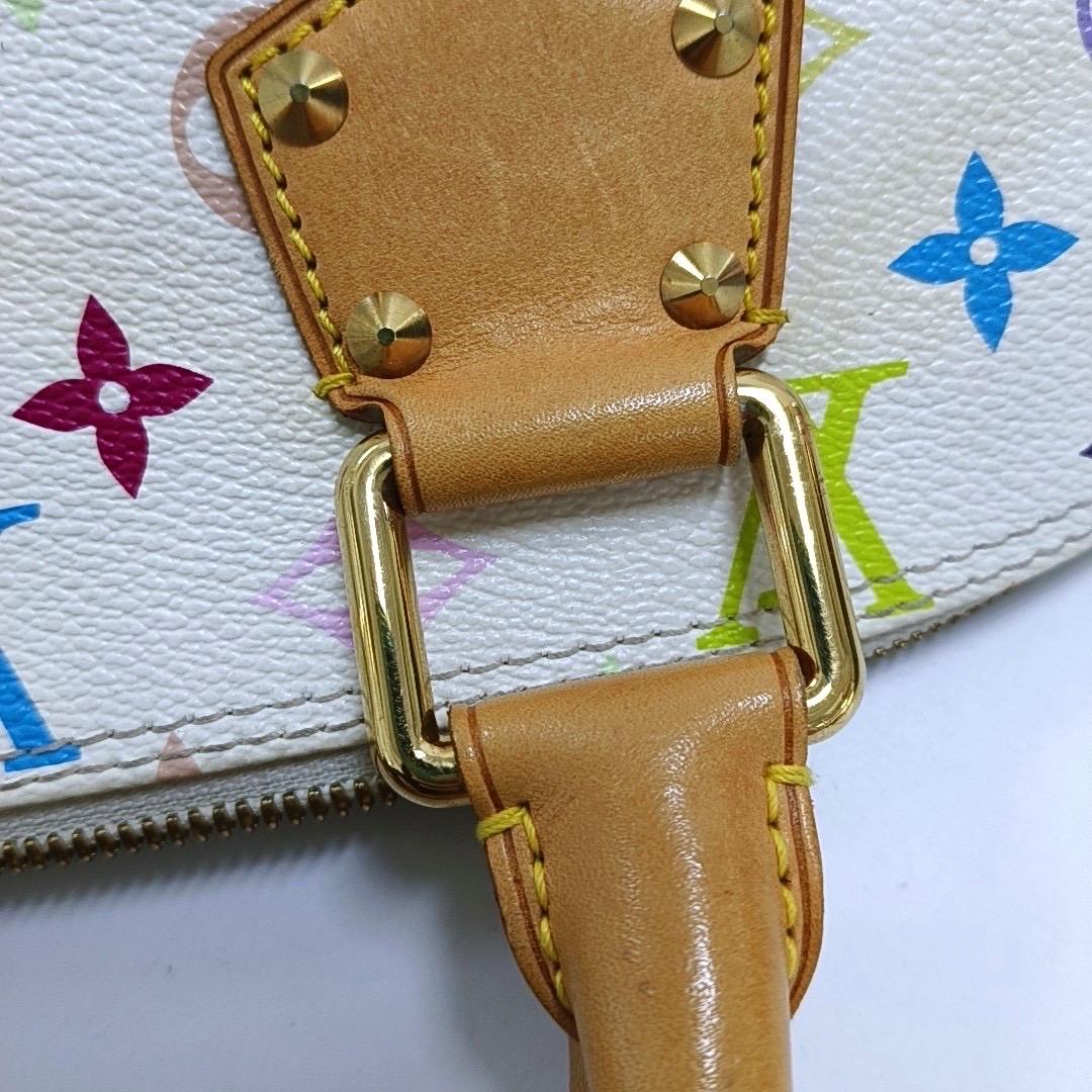 Louis Vuitton x Takashi Murakami Alma Small White Multicolor For Sale 5