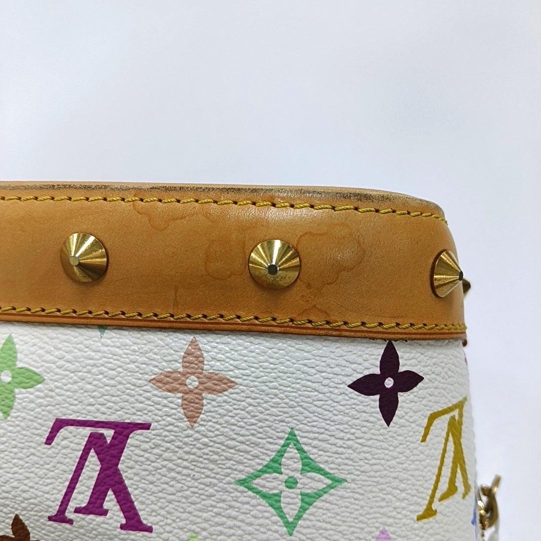 Louis Vuitton x Takashi Murakami Alma Small White Multicolor For Sale 10
