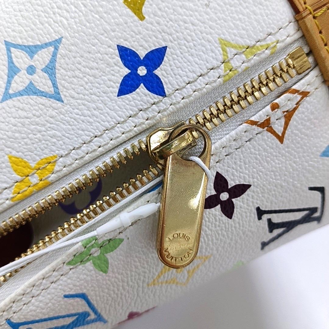 Louis Vuitton x Takashi Murakami Alma Small White Multicolor For Sale 11