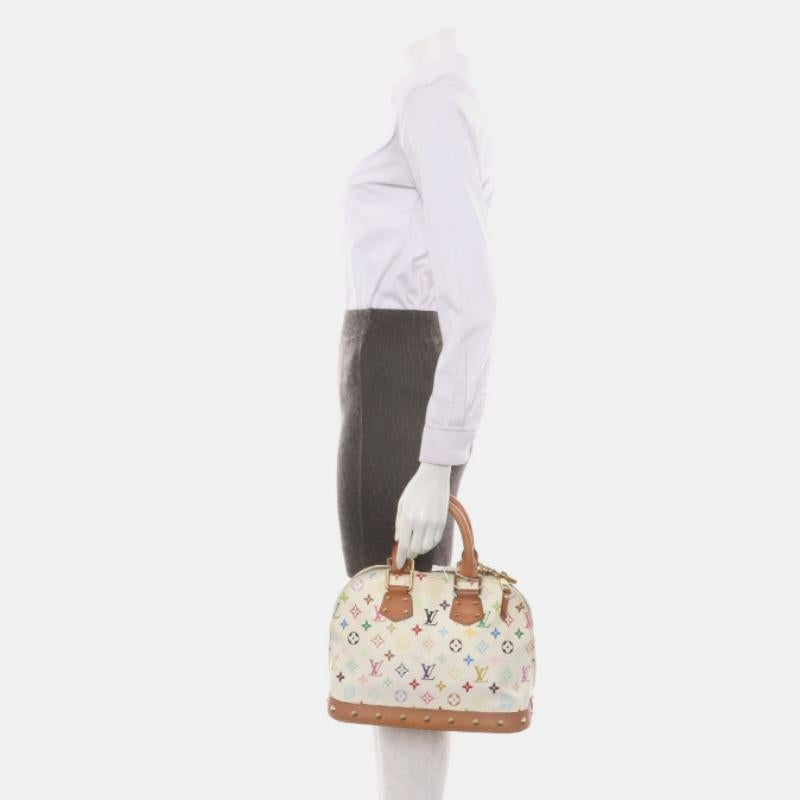 Louis Vuitton x Takashi Murakami Alma Small White Multicolor
 These are professional photos of the actual bag.
 Design by the French fashion house, Louis Vuitton in collaboration with Takashi Murakami.
 Condition: GOOD
 This authentic preloved/