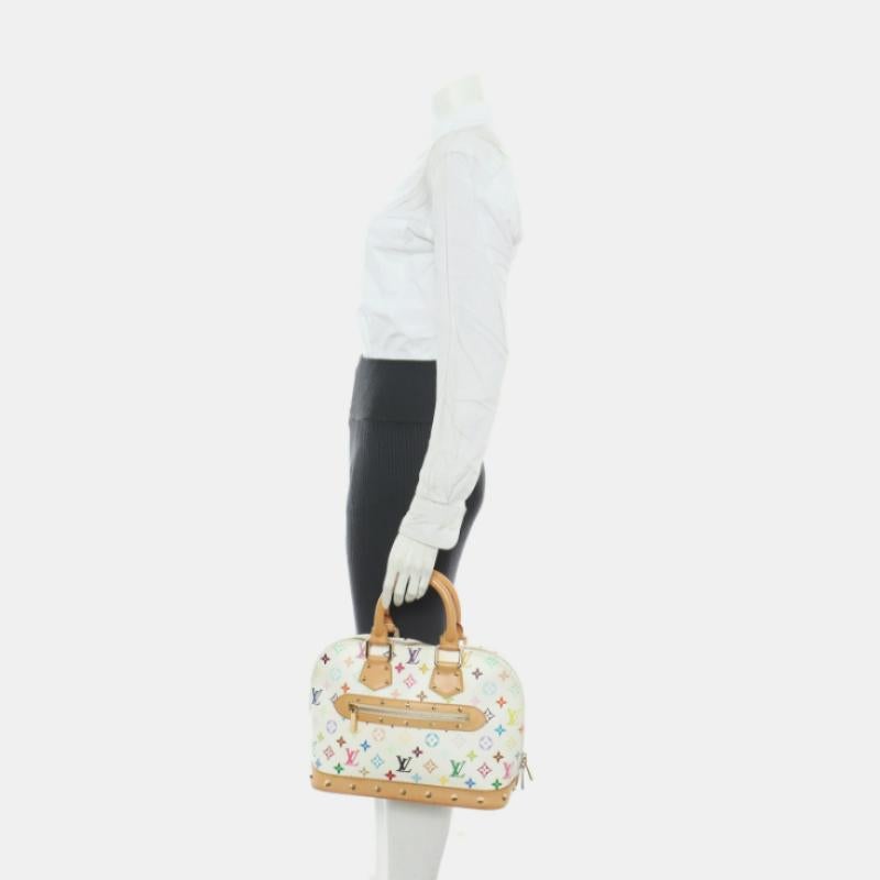 Louis Vuitton x Takashi Murakami Alma Small White Multicolor
 These are professional photos of the actual bag.
 Design by the French fashion house, Louis Vuitton in collaboration with Takashi Murakami.
 Condition: GOOD
 This authentic preloved/