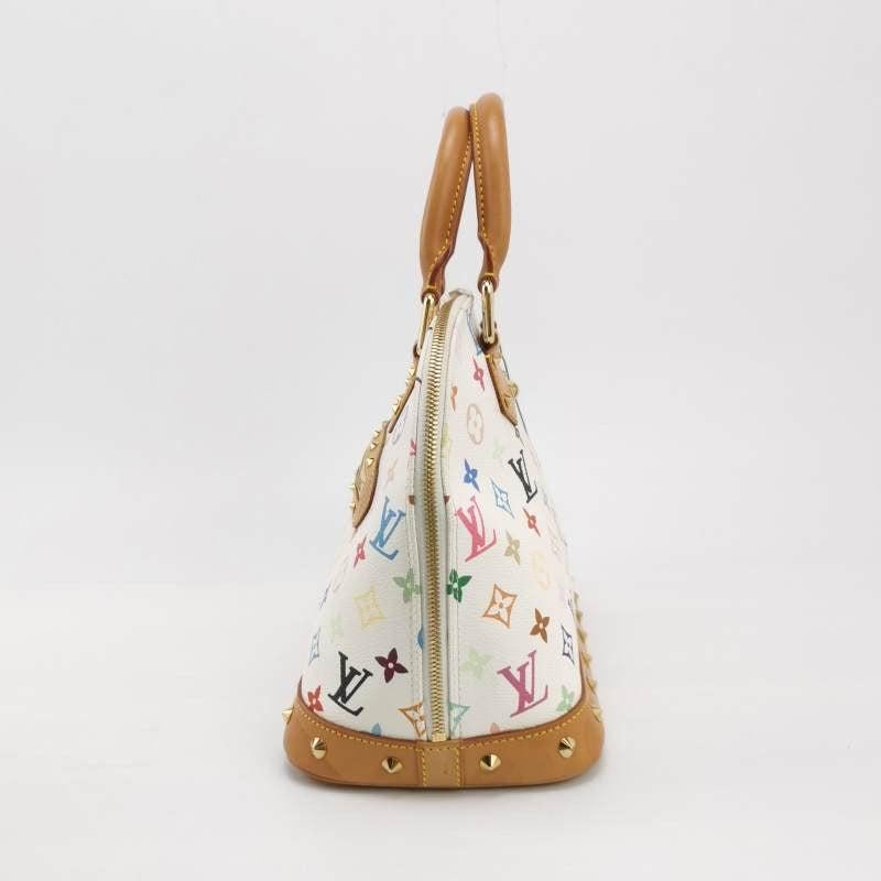 Louis Vuitton x Takashi Murakami Alma Small White Multicolor In Good Condition In AUBERVILLIERS, FR