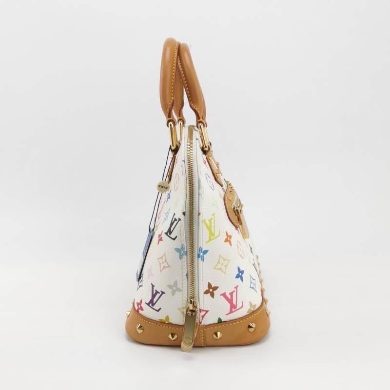 Louis Vuitton x Takashi Murakami Alma Small White Multicolor 2